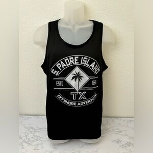 Uzzi Dwear South Padre Island Tank Top Men’s M Black Pullover Beach shirt​​